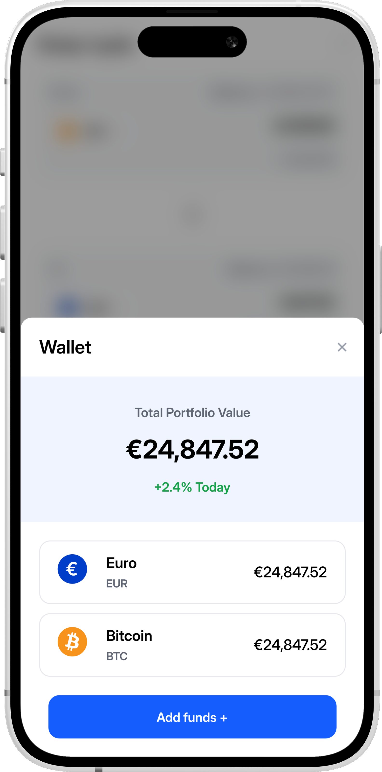 Mobile app interface showing banking solutions functionality
